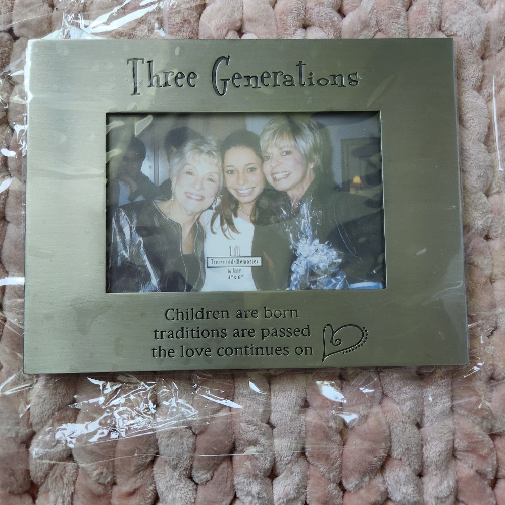 Silver Three Generations Picture Frame